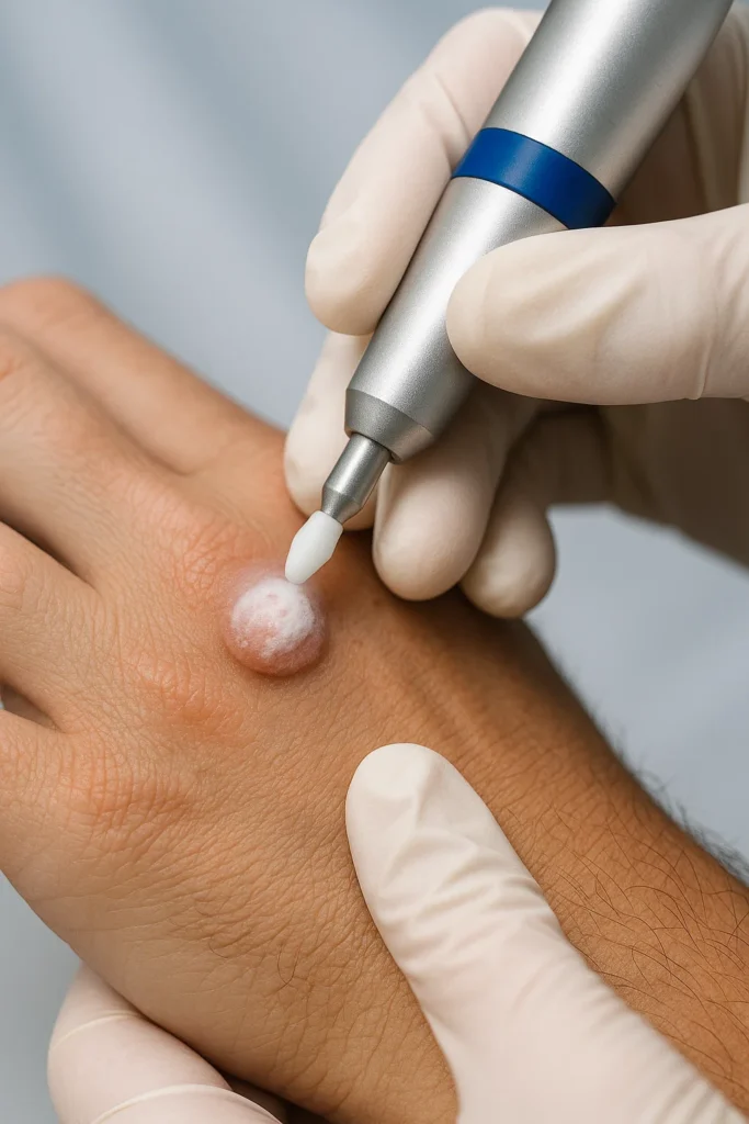 example of wart removal Wood Green using cryopen
